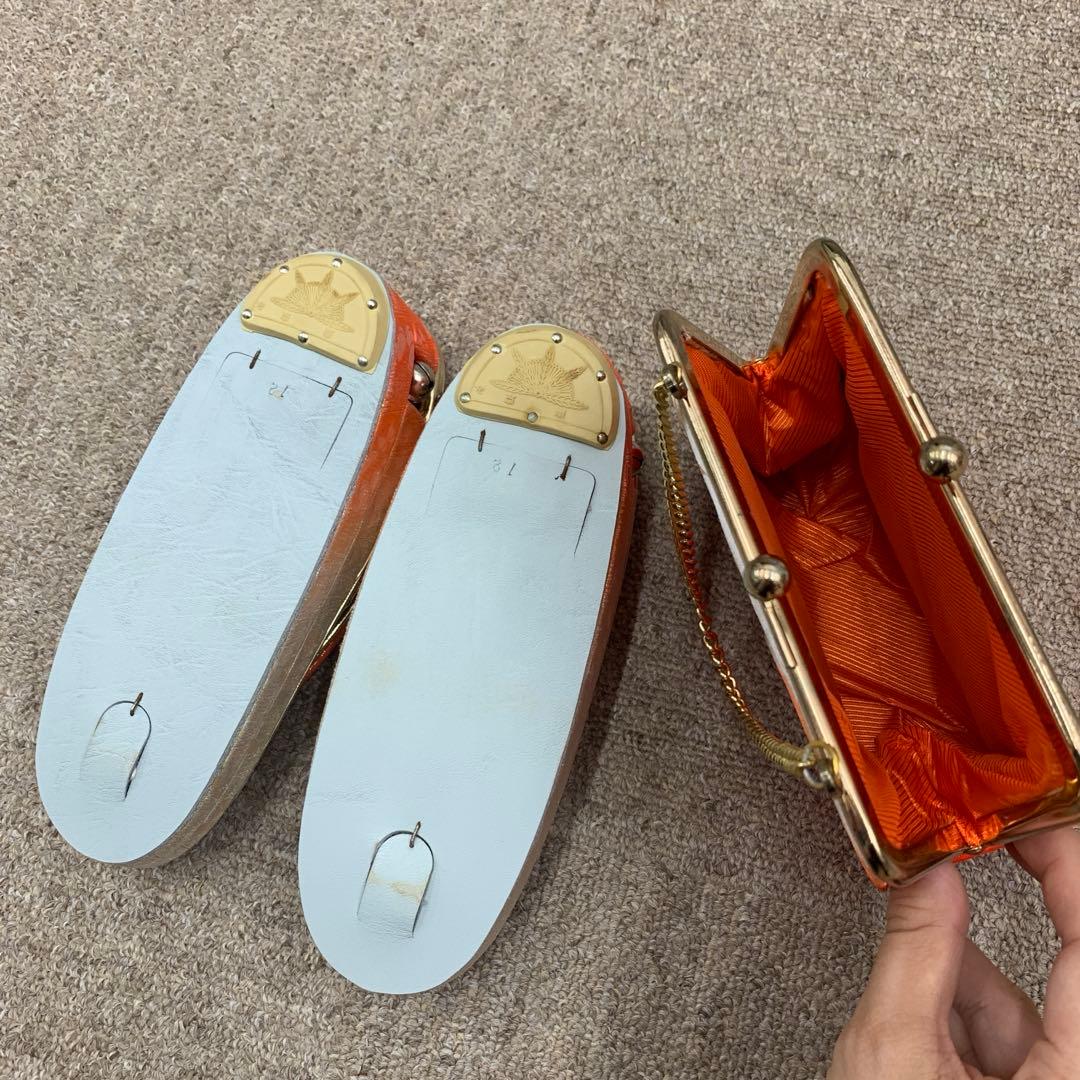 504ag17□七五三 七歳 セミアンティーク 女児 着物&袋帯&長襦袢□