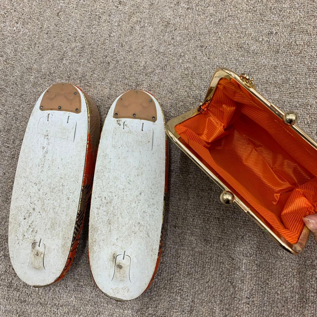 504ag17□七五三 七歳 セミアンティーク 女児 着物&袋帯&長襦袢□