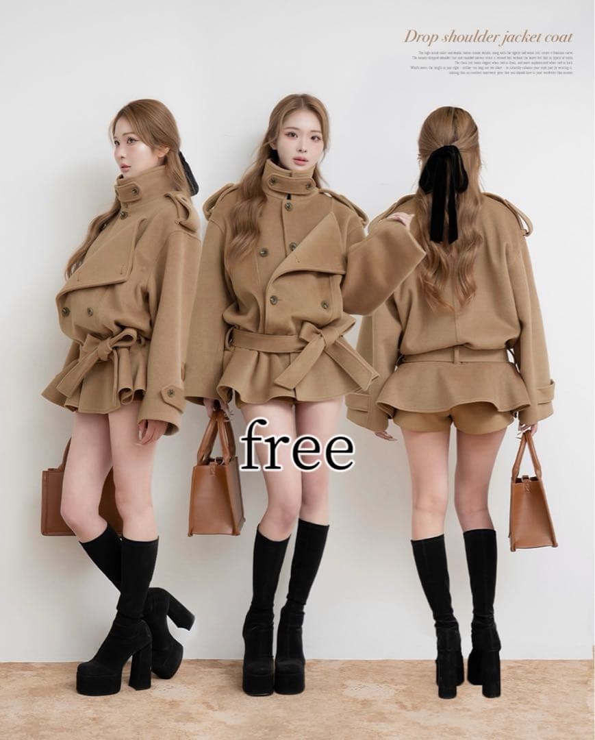 darich ダーリッチ　ドロップショルダージャケットコート　CAM