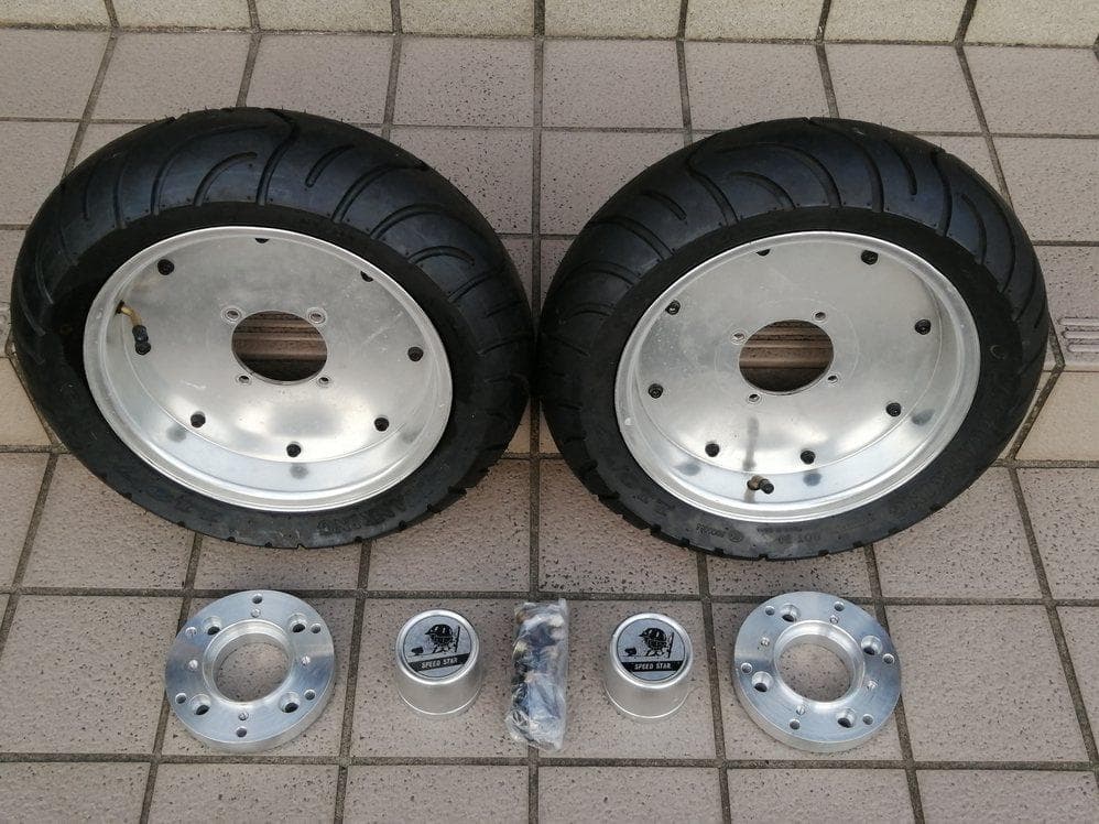 ジャイロ系 10インチ バリ山 アルミ スペーサー SSRキャップ