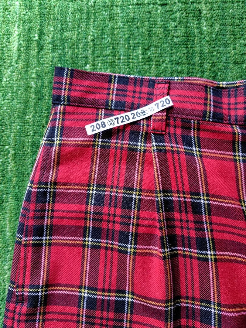 トリココムデギャルソンの 赤 チェック パンツです