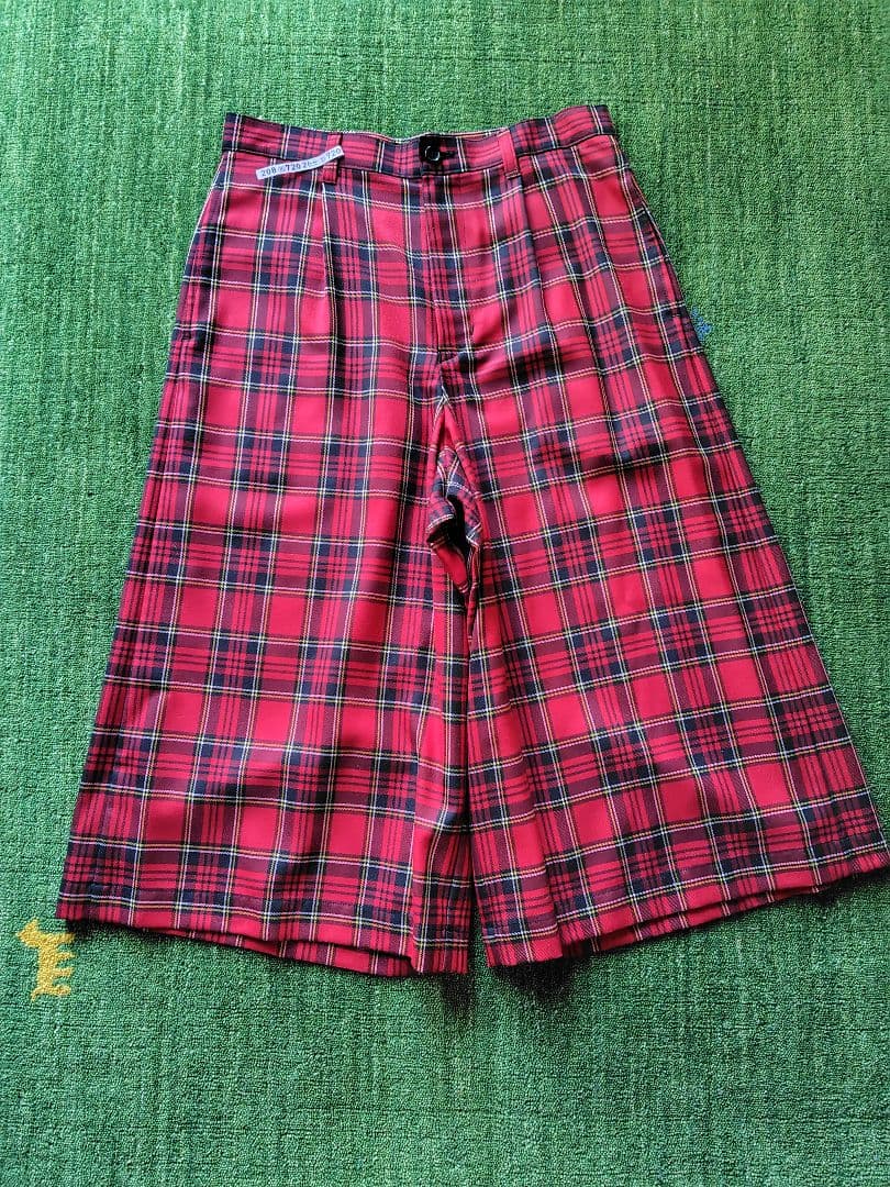 トリココムデギャルソンの 赤 チェック パンツです
