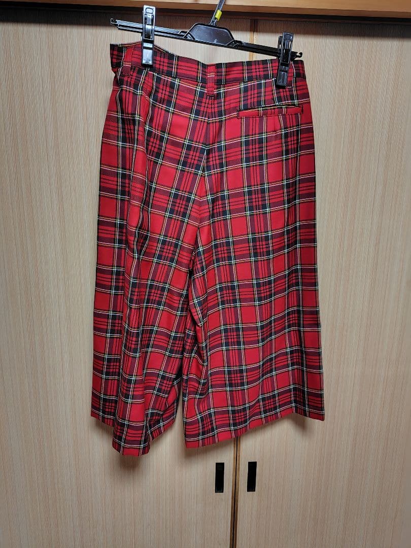 トリココムデギャルソンの 赤 チェック パンツです