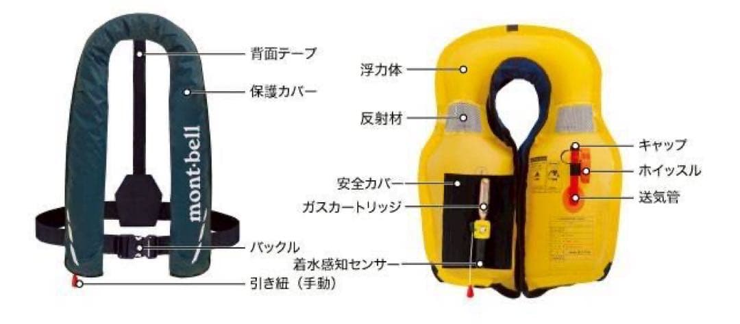 mont-bell ライフジャケット グレー