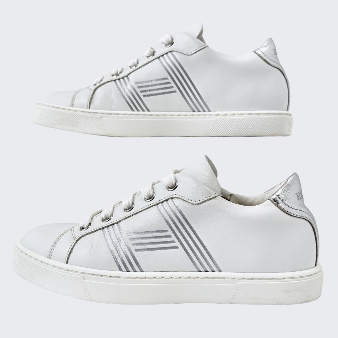 【極美品】エルメス スニーカー アヴァンタージュ 白 シルバー 23㎝ 35.5