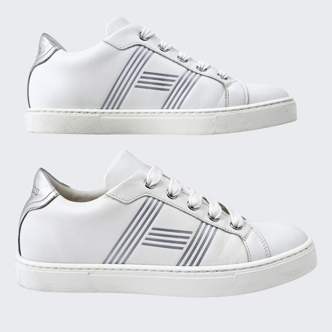 【極美品】エルメス スニーカー アヴァンタージュ 白 シルバー 23㎝ 35.5
