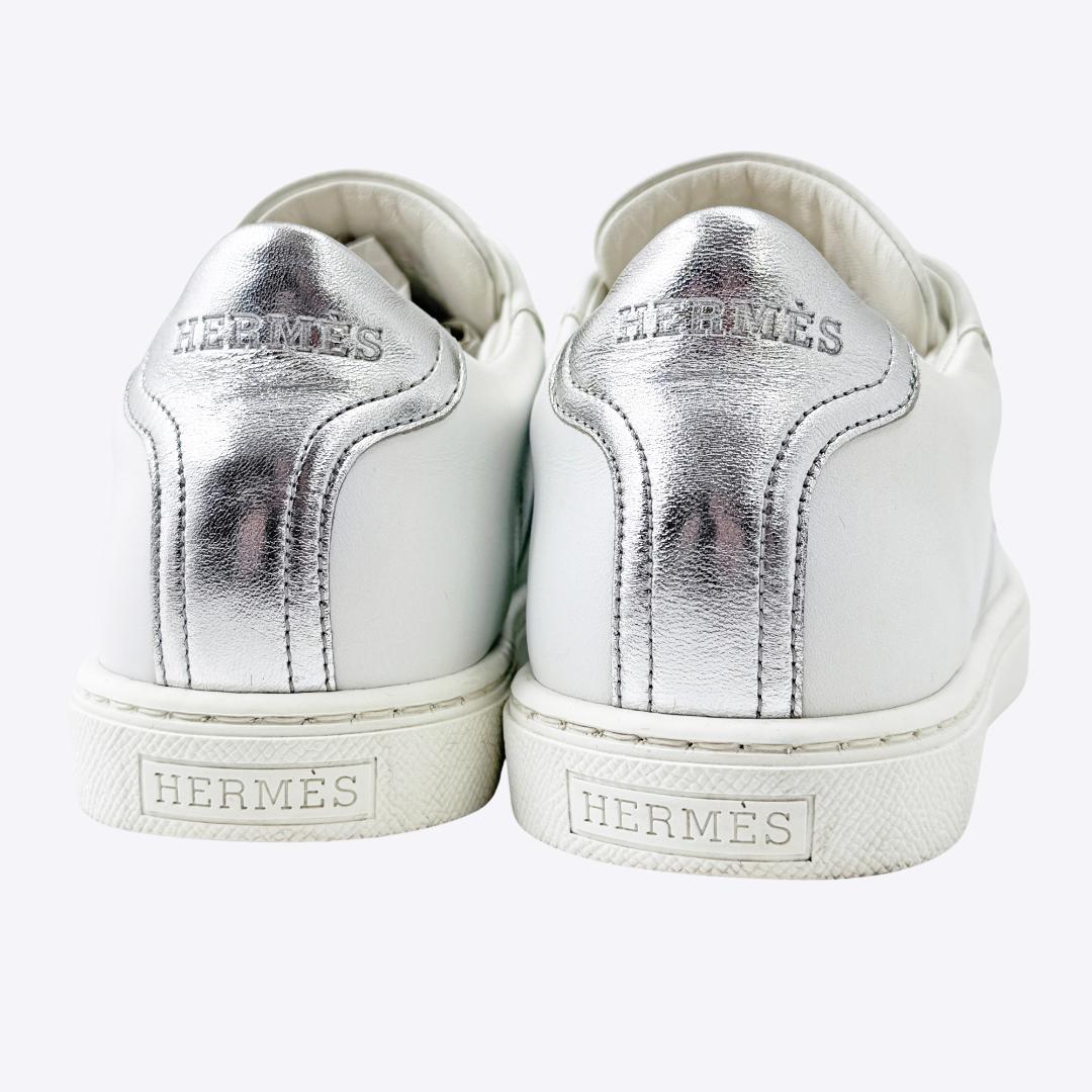 【極美品】エルメス スニーカー アヴァンタージュ 白 シルバー 23㎝ 35.5