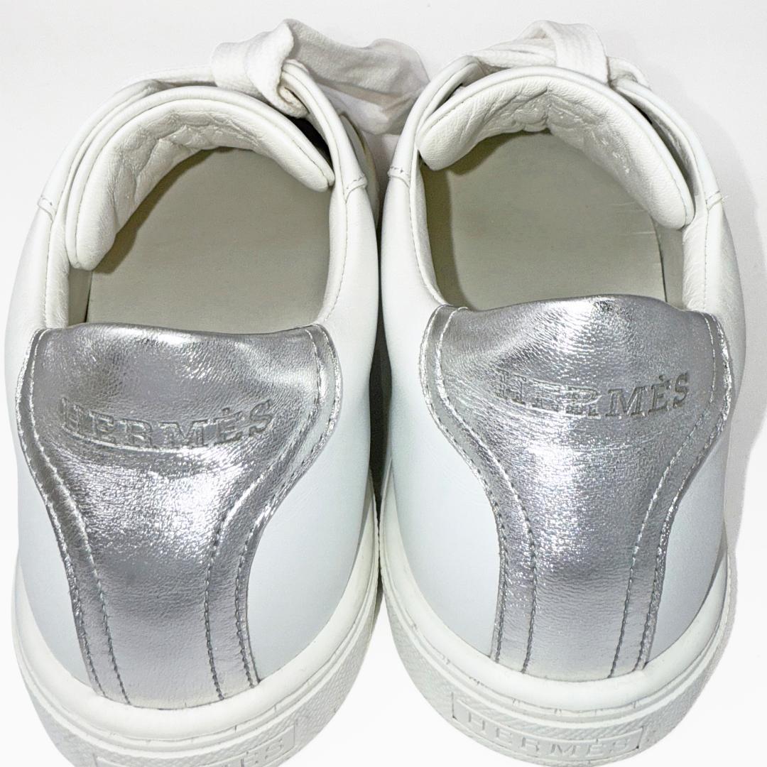 【極美品】エルメス スニーカー アヴァンタージュ 白 シルバー 23㎝ 35.5