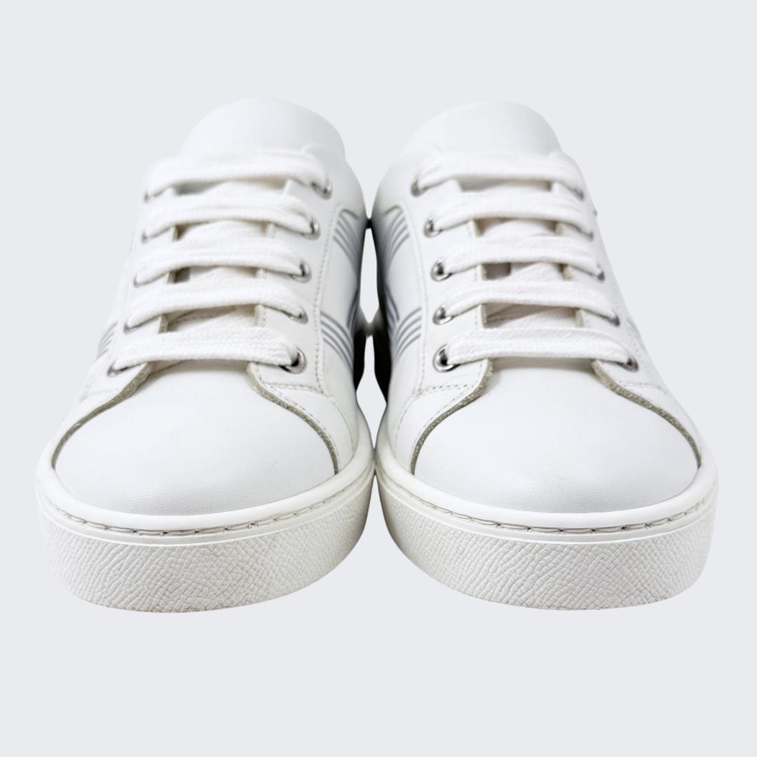 【極美品】エルメス スニーカー アヴァンタージュ 白 シルバー 23㎝ 35.5