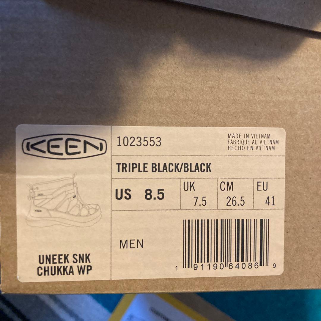 ス*ー様 KEEN UNEEK SNK CHUKKA WP 26.5cm BLA