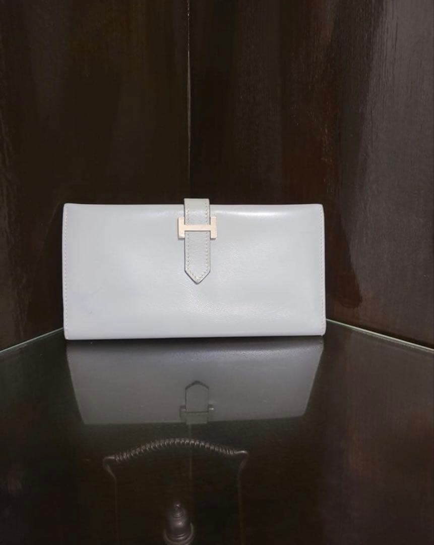 HERMES エルメス ベアン クラシック ボックスカーフ 長財布