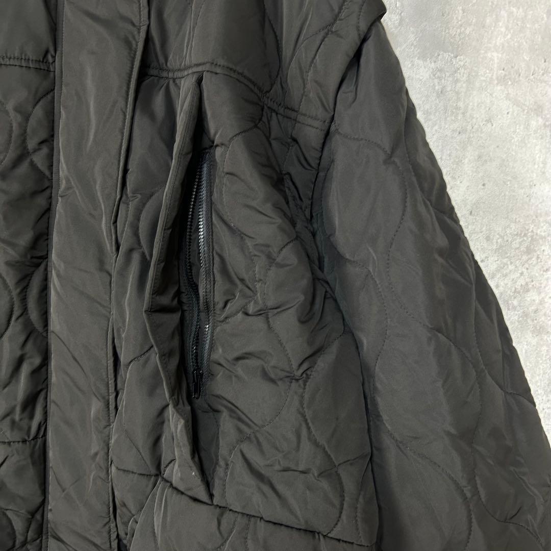 凵　CPCM　2way　キルティングモンスタージャケット　ベスト　 黒　長袖　冬