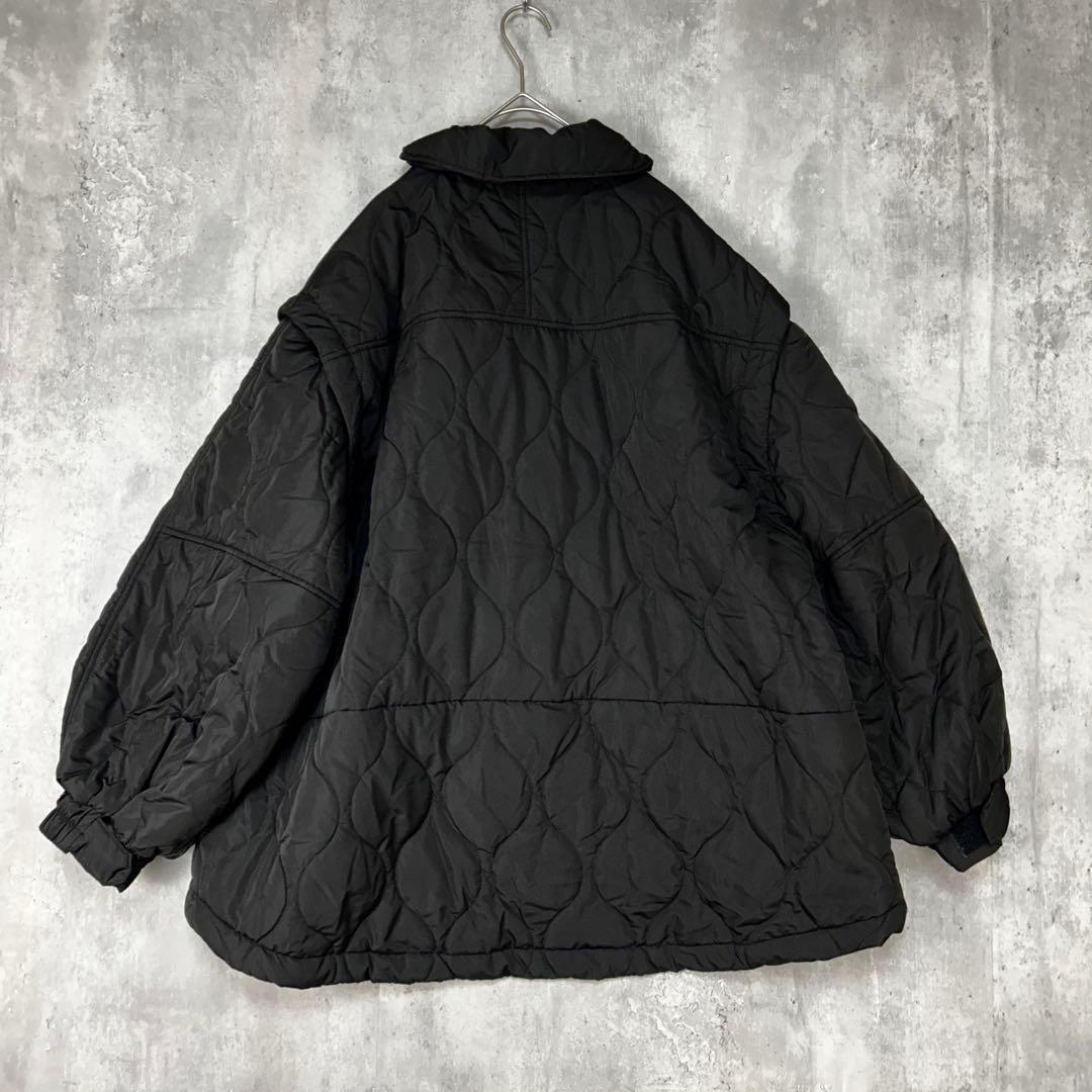 凵　CPCM　2way　キルティングモンスタージャケット　ベスト　 黒　長袖　冬
