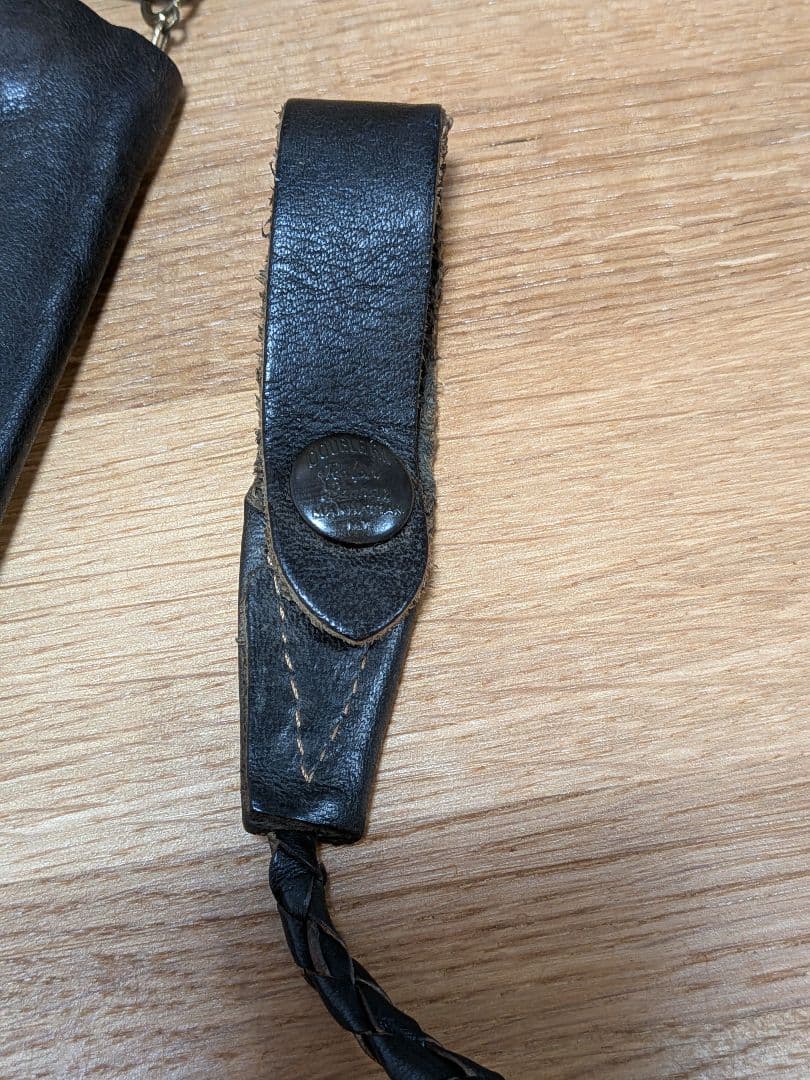 奈*三様 RRL 黒 レザー ウォレットチェーン