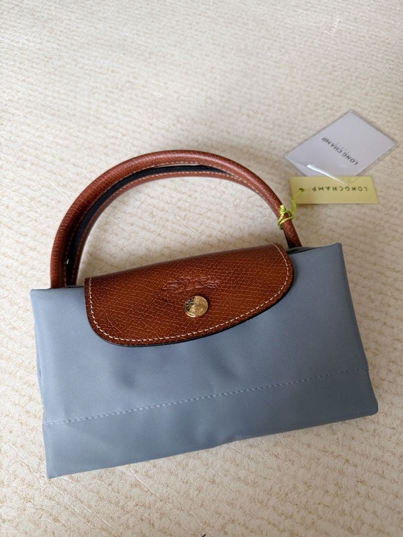 LONGCHAMP トートバッグ Sサイズ グレー/ブラウン【新品】