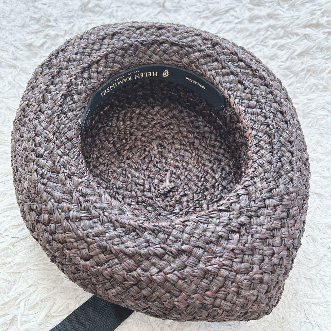 美品✨ HELEN KAMINSKI ラフィア 麦わら帽子 リボン