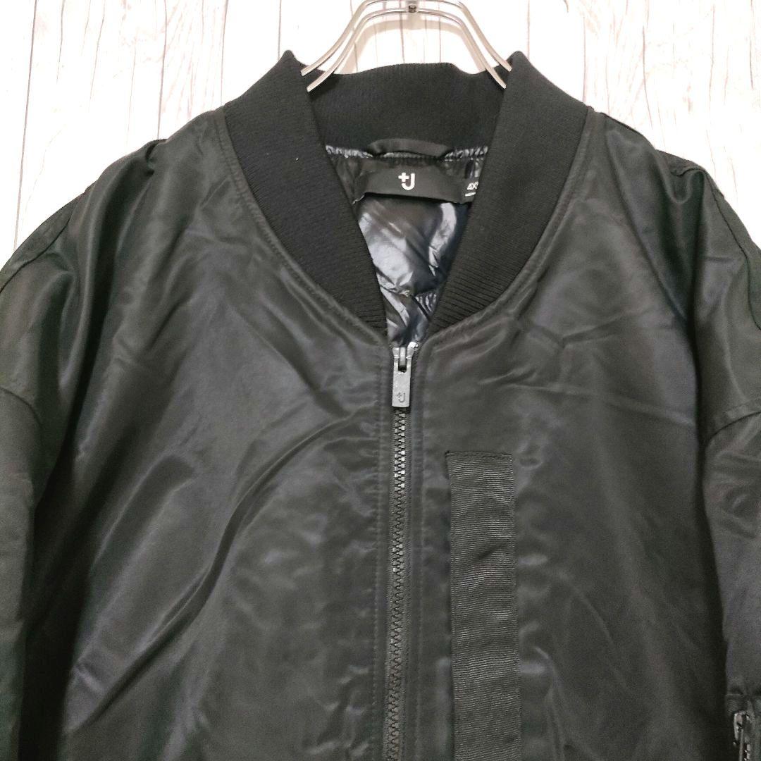 ユニクロ＋J ハイブリッドダウンジャケット MA-1 ミリタリー 黒 4XL