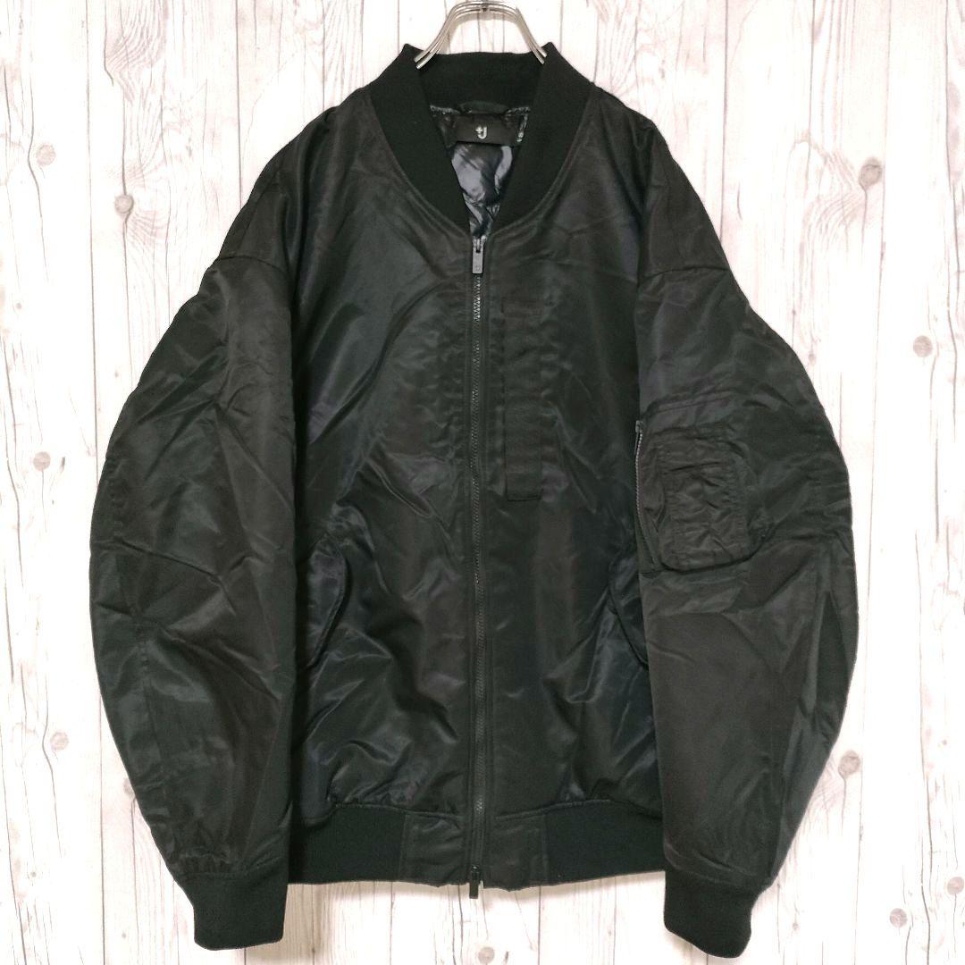 ユニクロ＋J ハイブリッドダウンジャケット MA-1 ミリタリー 黒 4XL