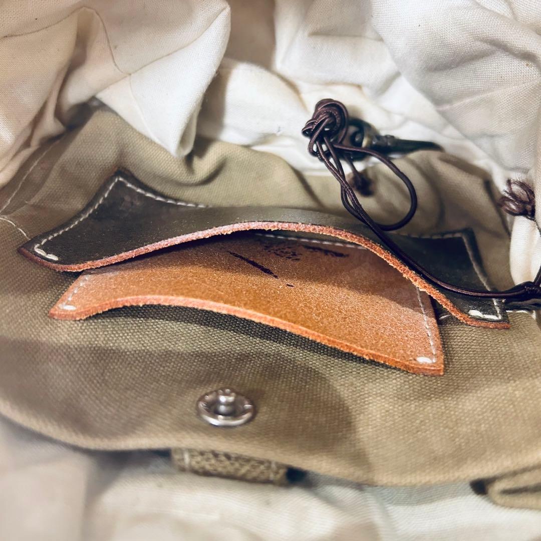 【美品】 エバゴス かごバッグ ハンドバッグ トートバッグ 紅籐 リネン 牛革