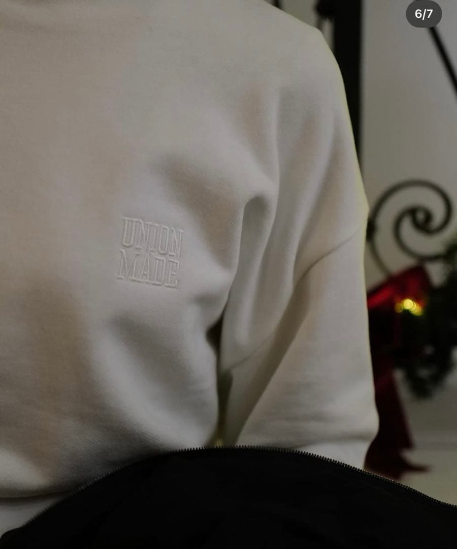 【新品】ユニオンランチ　ロンハーマン別注　ロゴスウェットプルオーバー　ホワイト