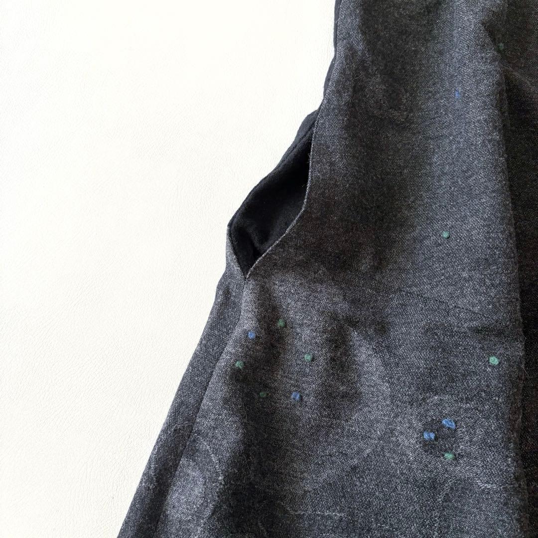 ■未使用品ジェニーギャルソンノースリーブ変形ワンピース ウール44グレー