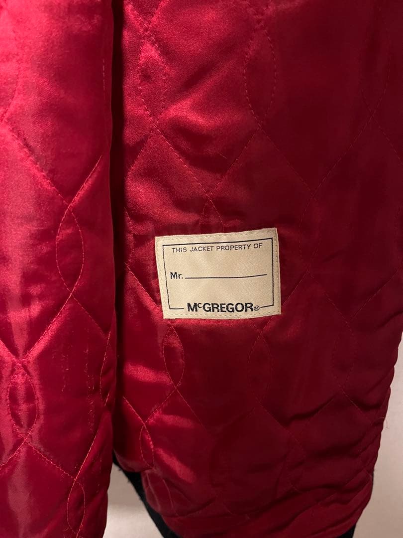 90s ヴィンテージ マックレガー Pコート 裏地キルティング 赤 ネイビー L
