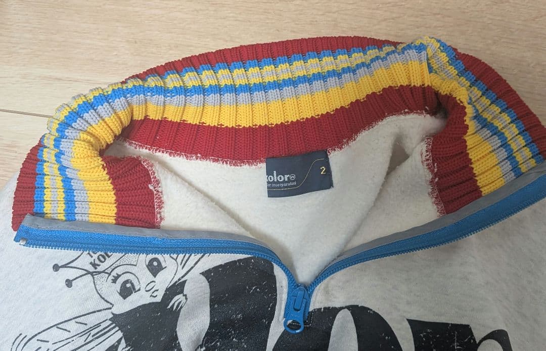 kolor カラフルリブハイネックトレーナー