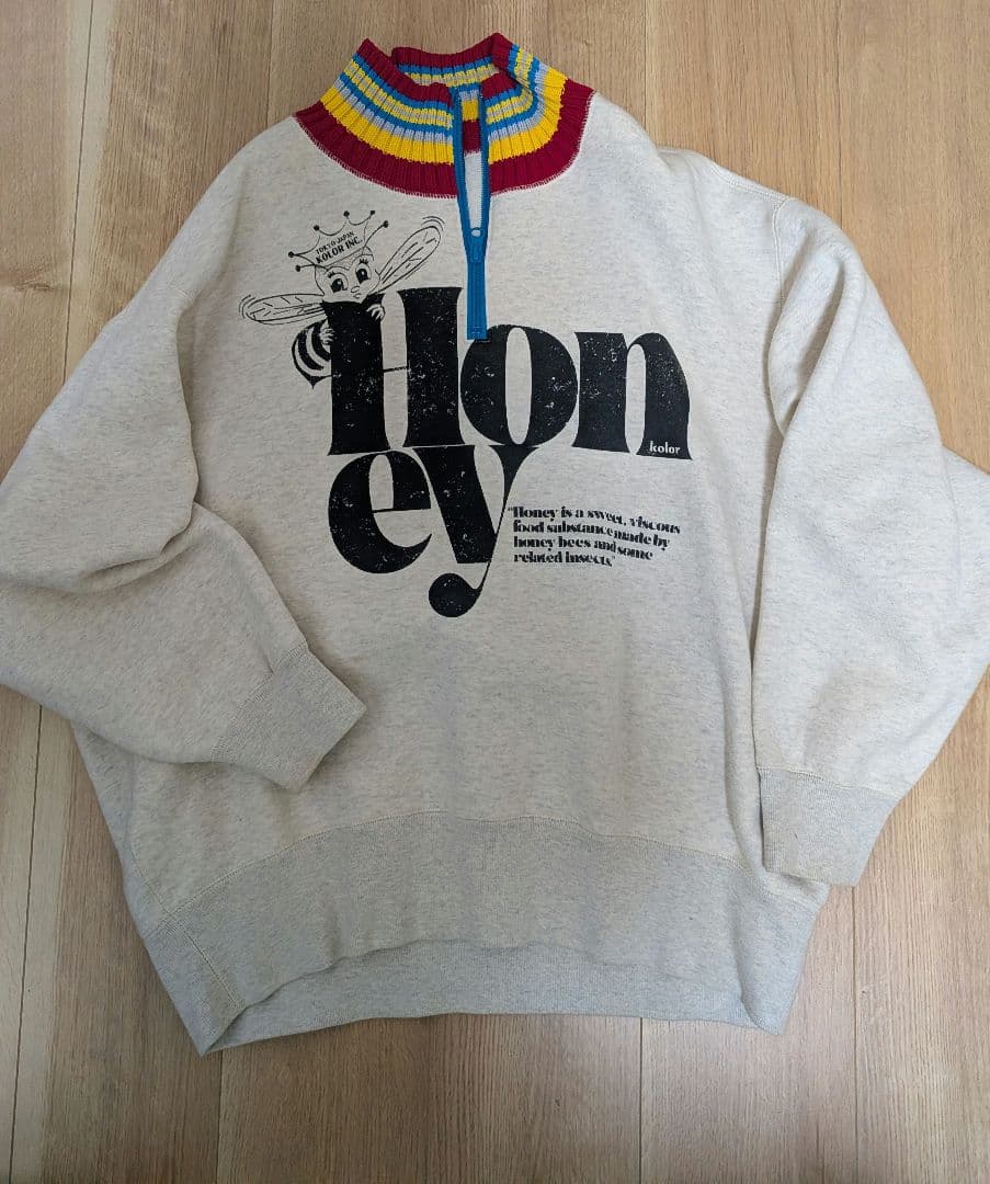 kolor カラフルリブハイネックトレーナー