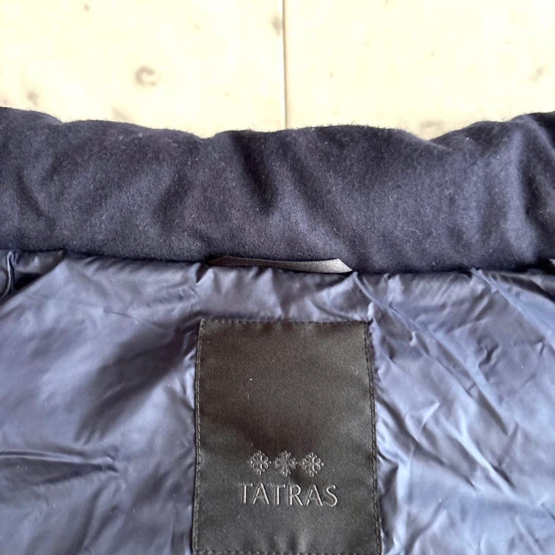 美品 タトラス ダウンベスト ネイビー Lサイズ相当 定価9.6万円