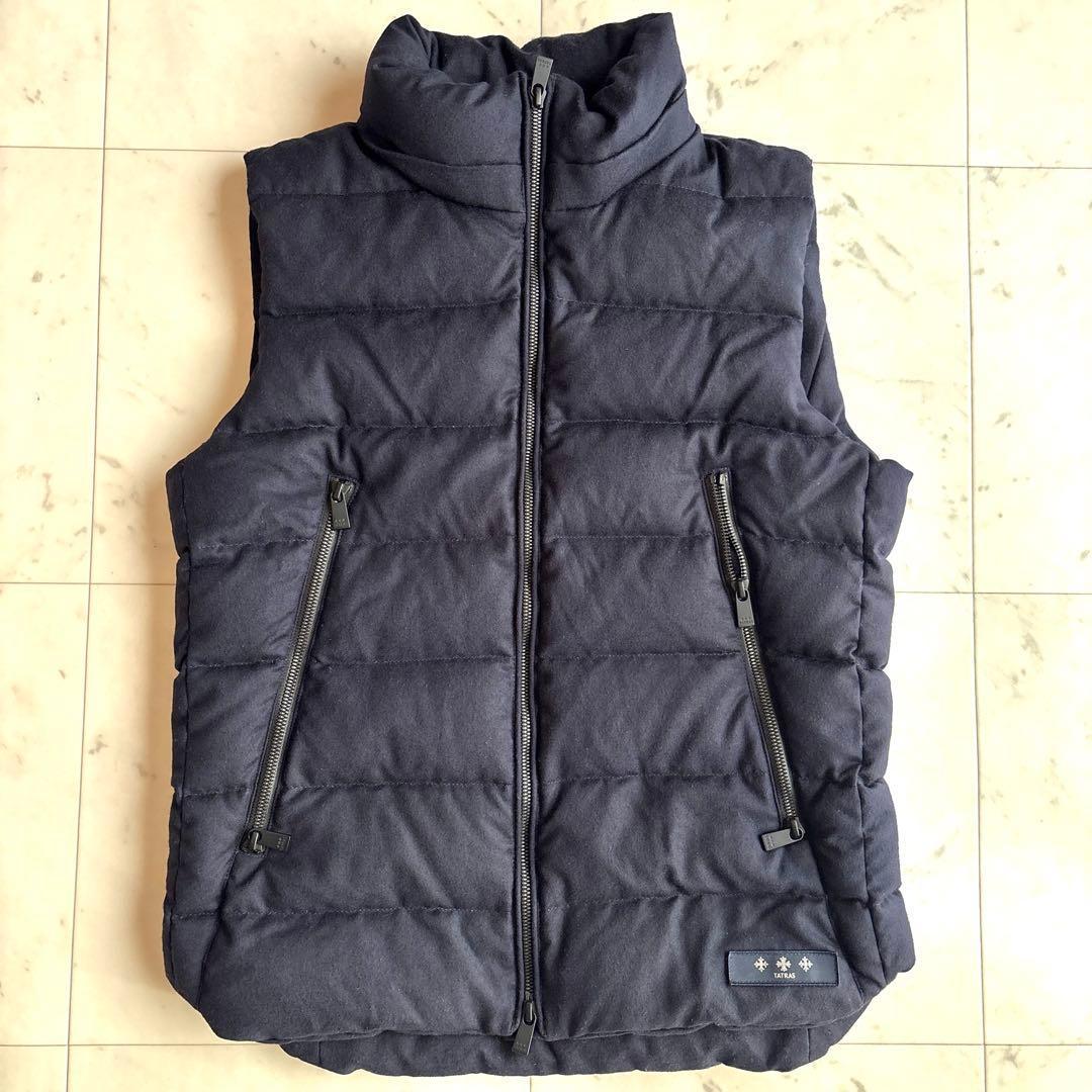 美品 タトラス ダウンベスト ネイビー Lサイズ相当 定価9.6万円