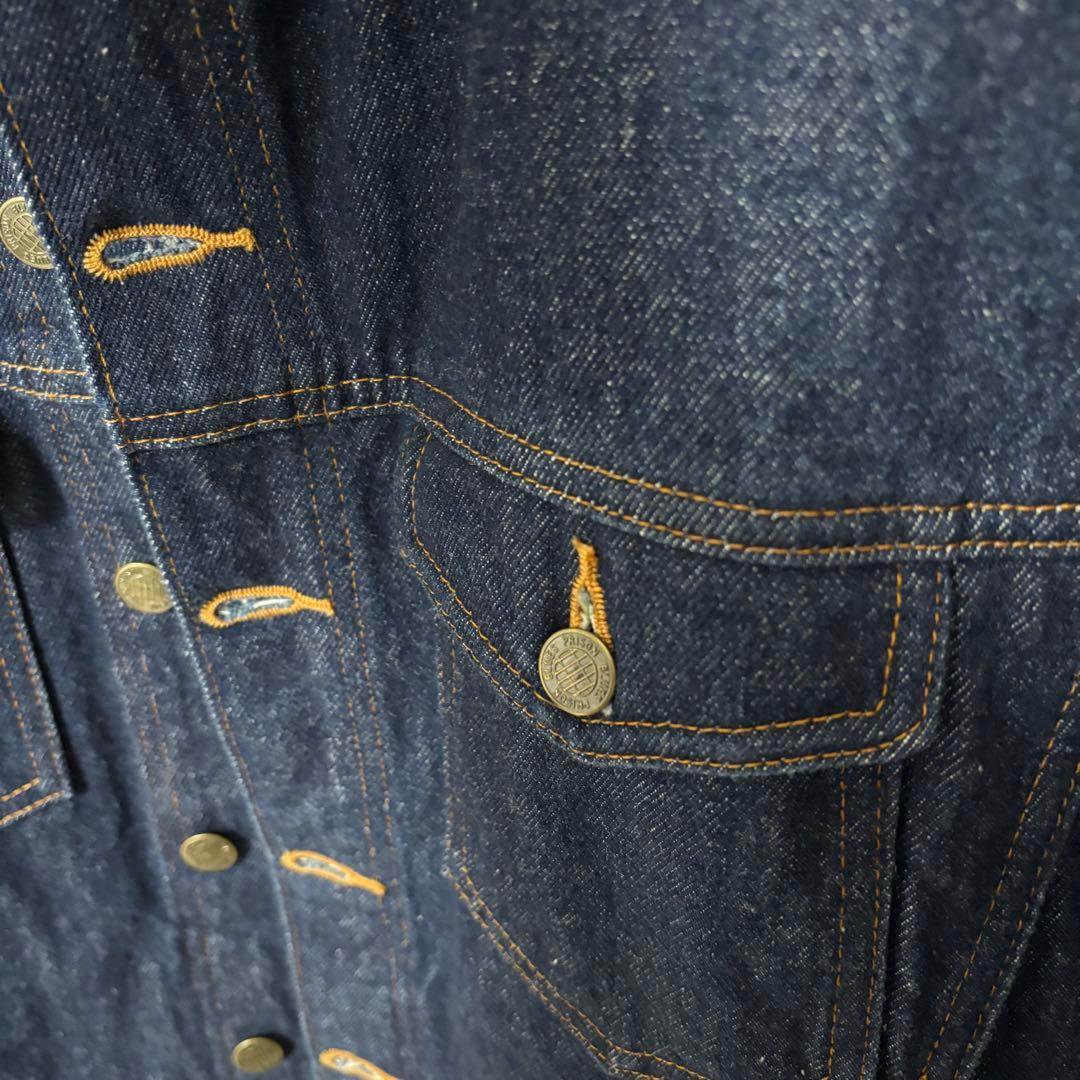 値下げ　プリズンブルース ダークブルー デニムジャケット