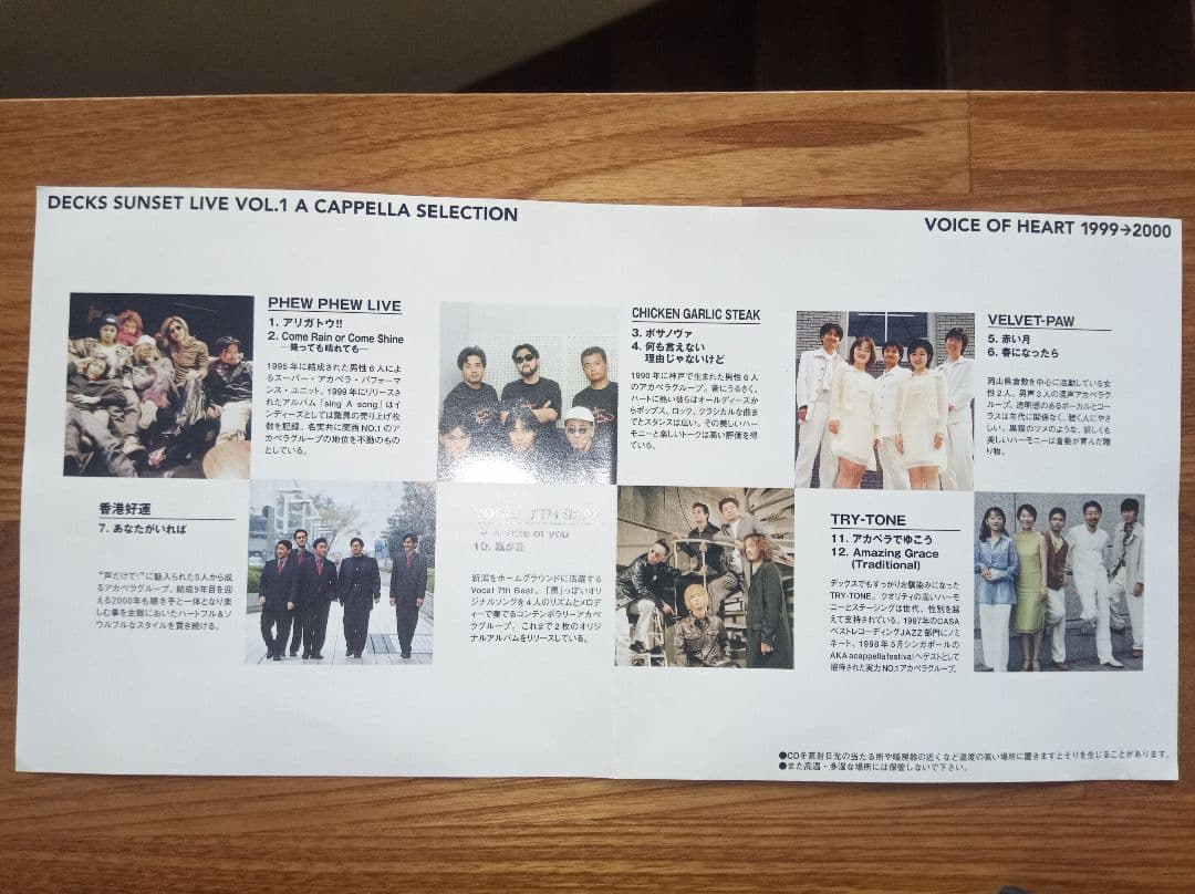 RHEWPHEWLIVEVOCAL7THBEATTRYTONE　アカペラＣＤ