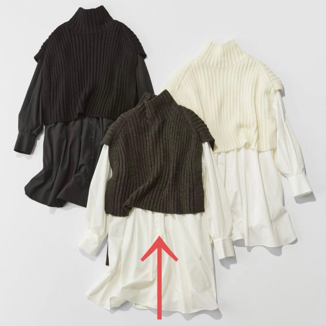 Apuweiser-riche 鈴木愛理コラボ ニットベスト シャツワンピース