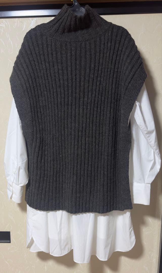 Apuweiser-riche 鈴木愛理コラボ ニットベスト シャツワンピース