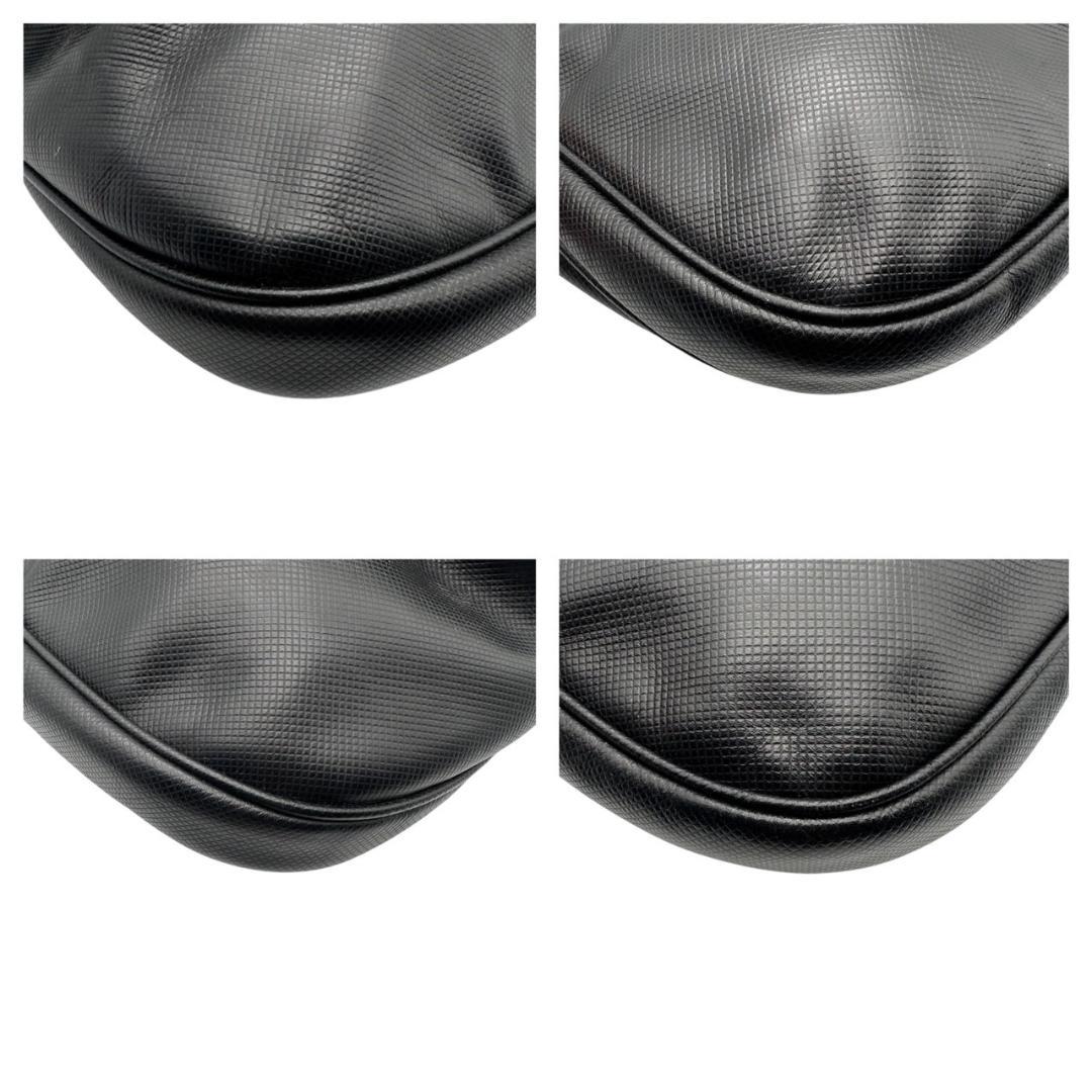 ボッテガヴェネタ 黒 レザー がま口 ショルダーバッグ ブラック