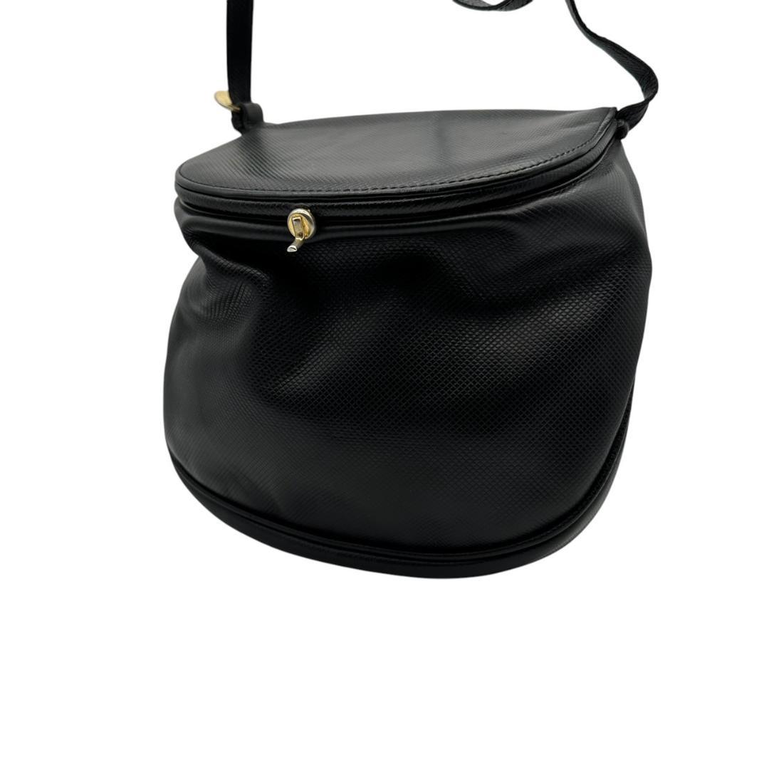 ボッテガヴェネタ 黒 レザー がま口 ショルダーバッグ ブラック