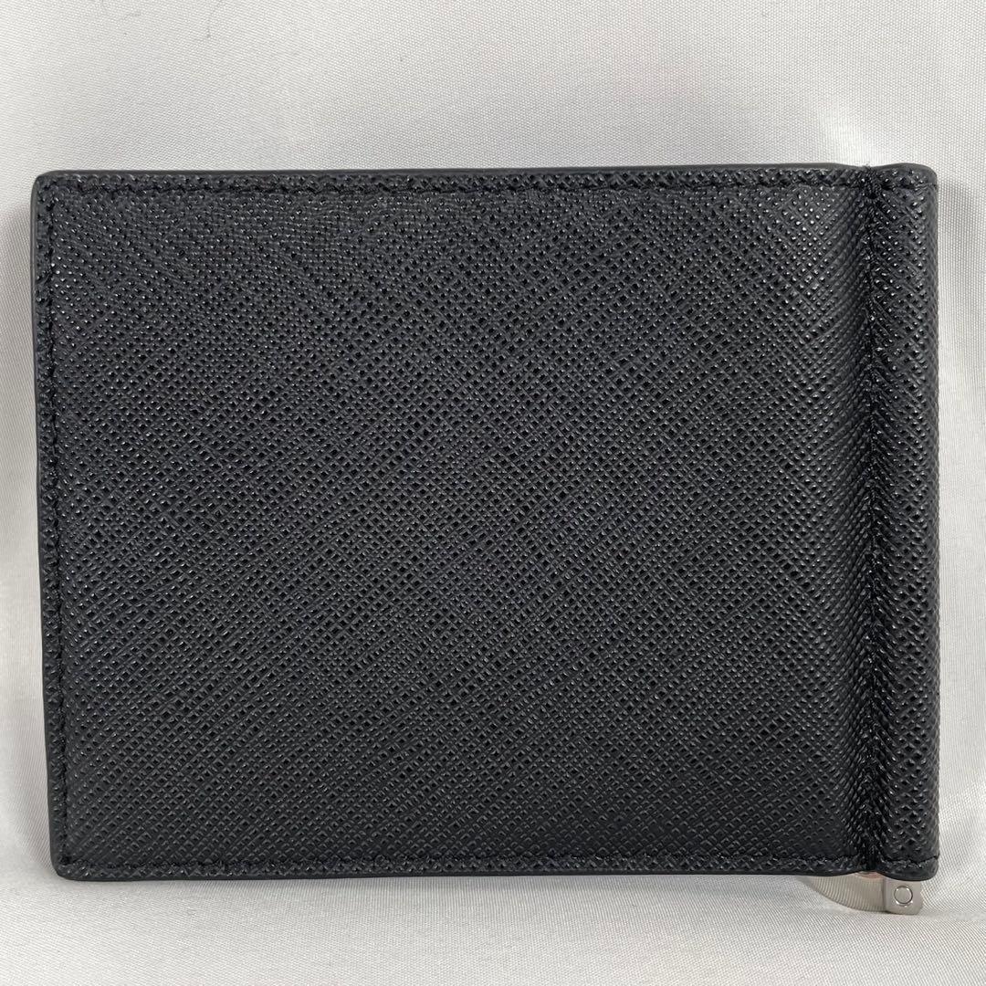 未使用に近い PRADA プラダ マネークリップ 二つ折り財布 カードケース