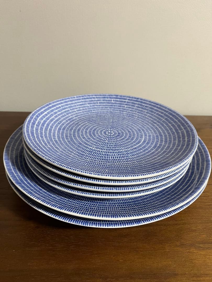 アラビア24h アベック プレート 20cm ４枚 26cm ２枚 ブルー