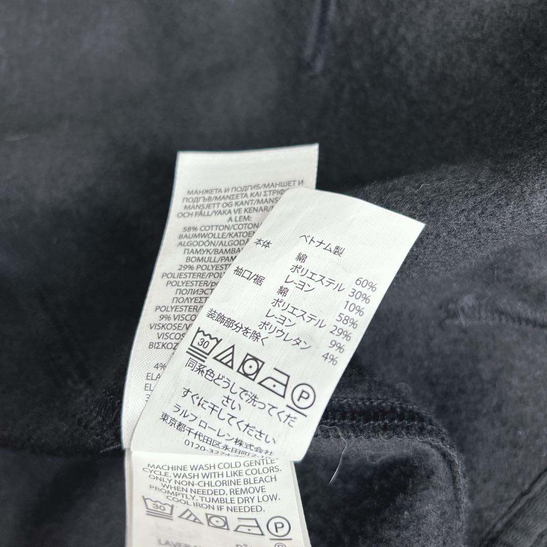 ✨美品✨ ポロラルフローレン　パーカー　ビックポニー　ブラック　フルジップ　XS