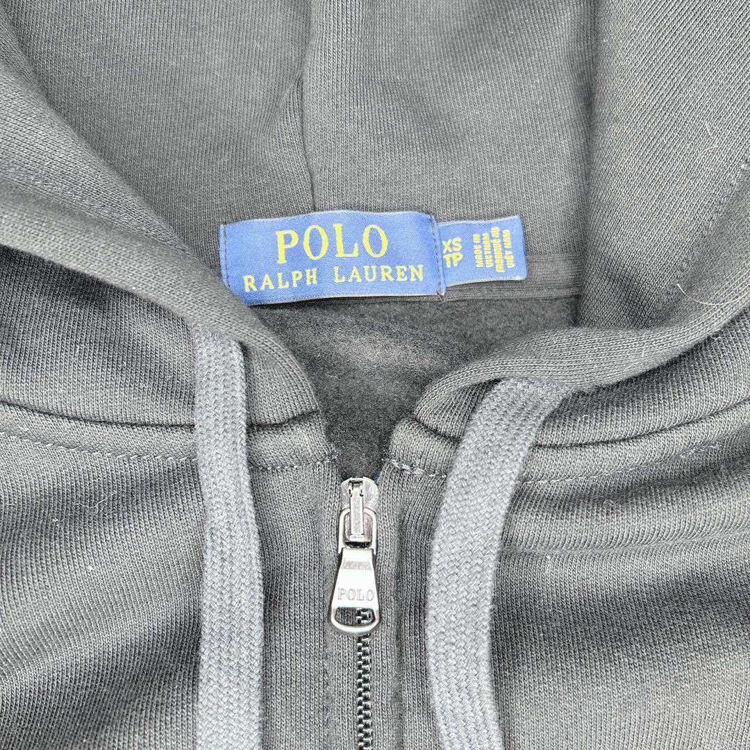 ✨美品✨ ポロラルフローレン　パーカー　ビックポニー　ブラック　フルジップ　XS