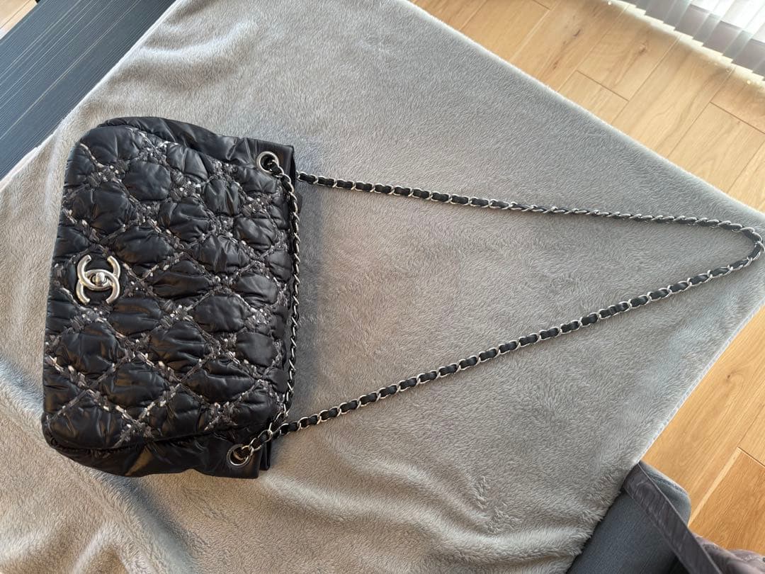 T♡シャネル ♡パリビザンス ナイロン フラップ ダブルチェーンバッグ