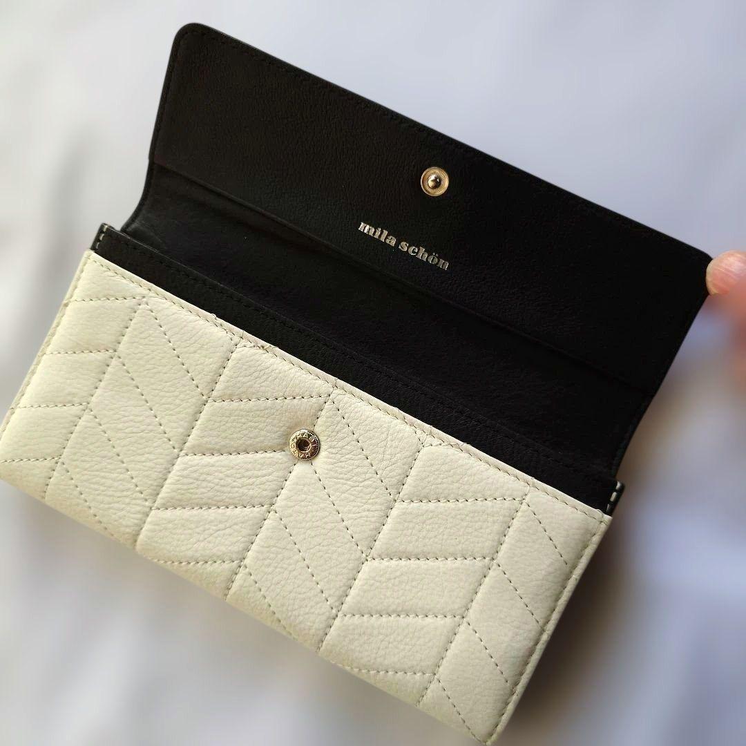 新品未使用 ミラショーン ツートン 三つ折り財布 長財布