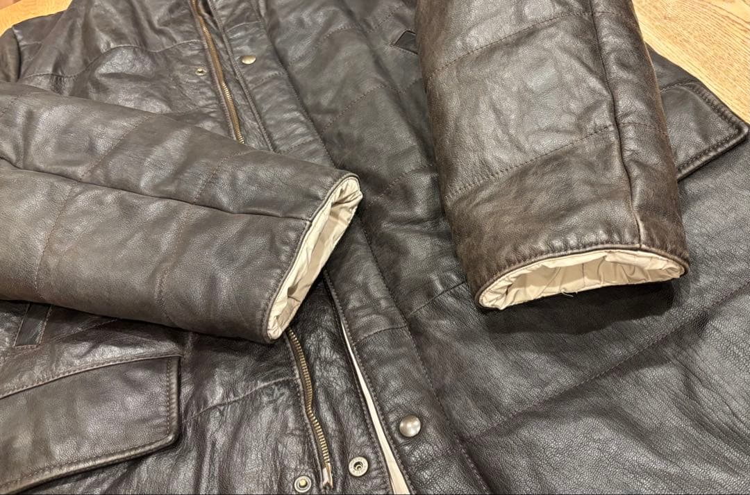 超希少 ISAIA リアルレザーコート N-3B型 FOXファーイタリア