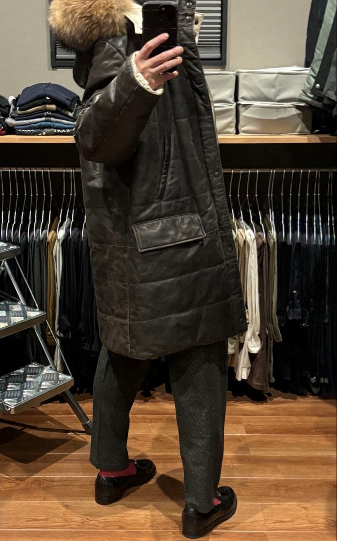 超希少 ISAIA リアルレザーコート N-3B型 FOXファーイタリア