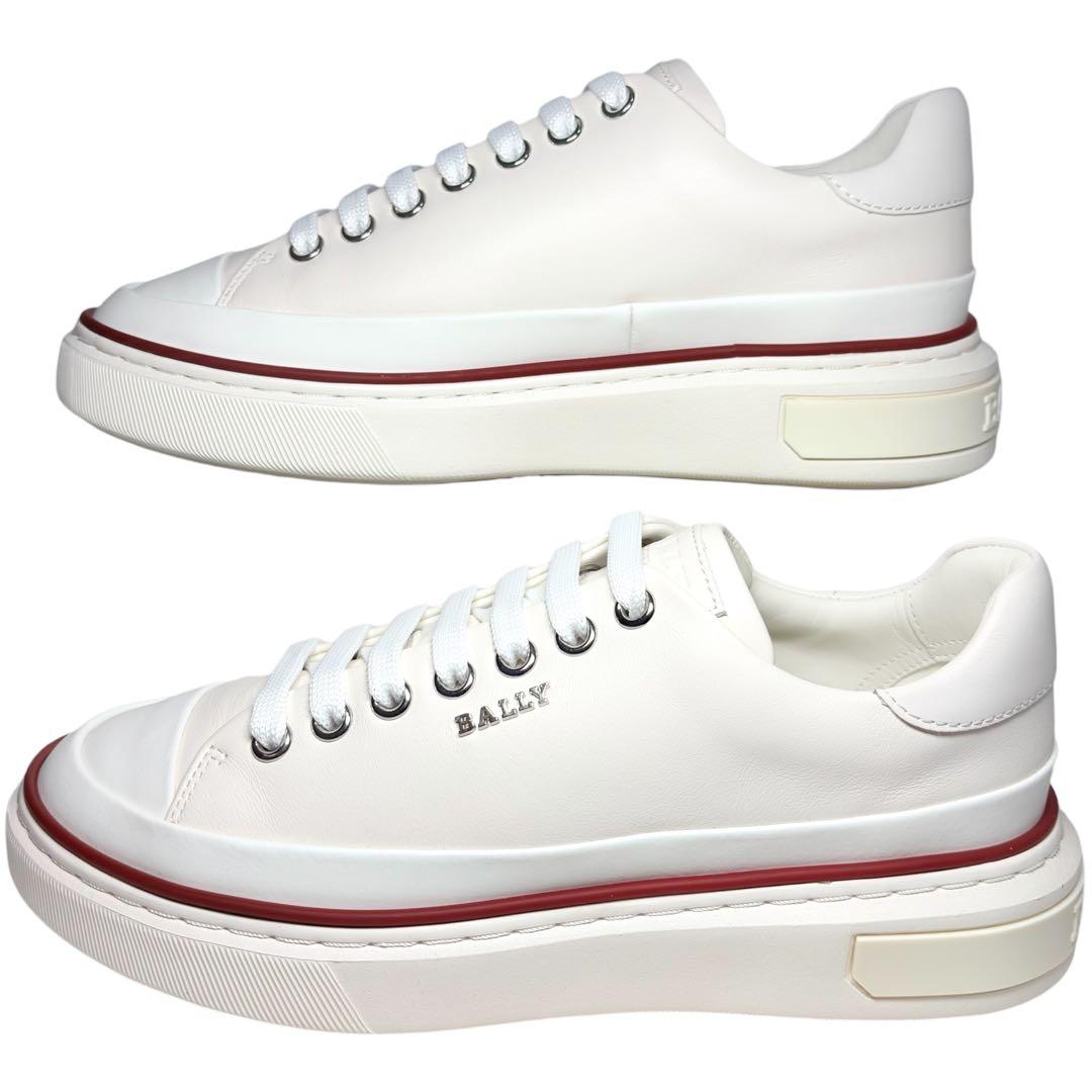 未使用品 BALLY MAILY バリー マイリー レザースニーカー ホワイト