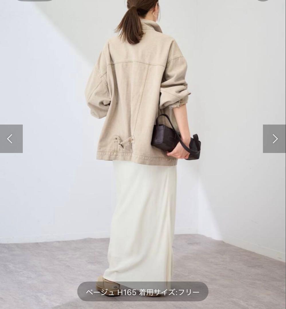 【ジャイ】FRAMeWORK エクストララージデニムジャケット ベージュ