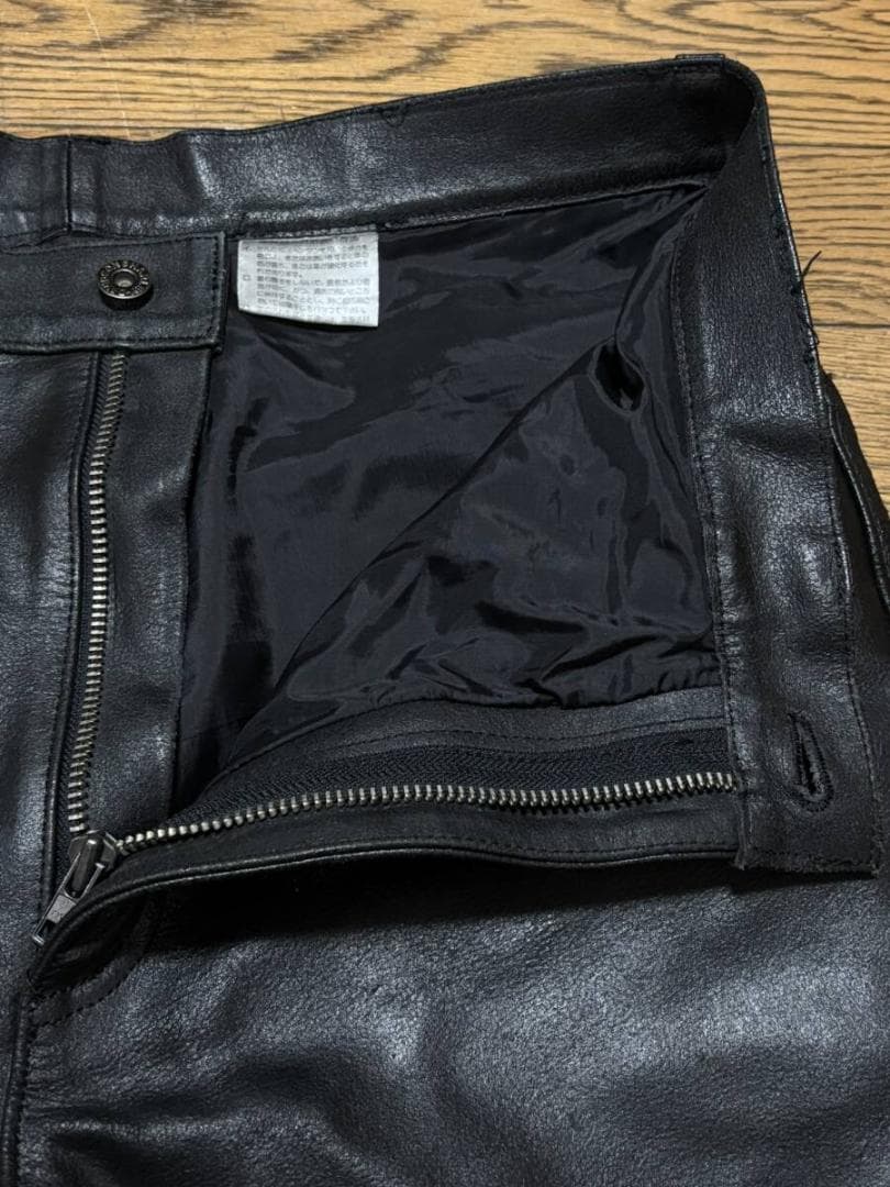 ハーレーダビットソン 70120 ブーツカット レザーパンツブラック本革 34