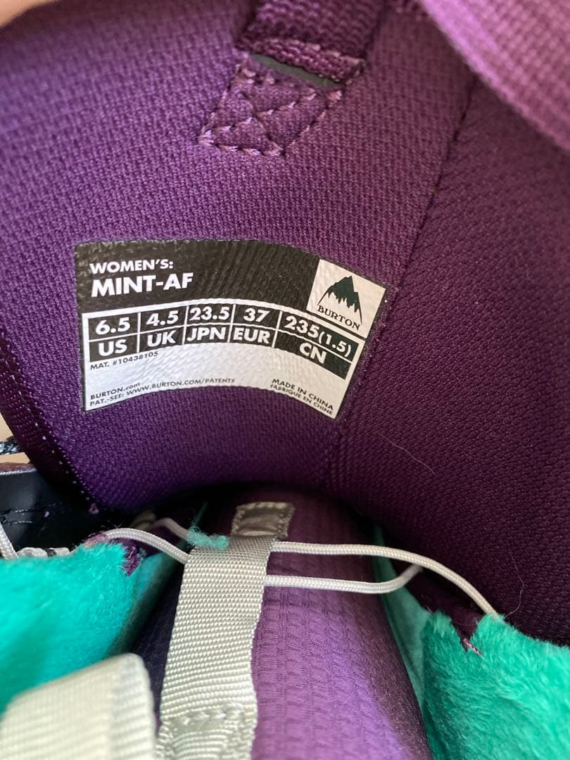 BURTON スノーボードブーツ 紫　ブーツ　23.5