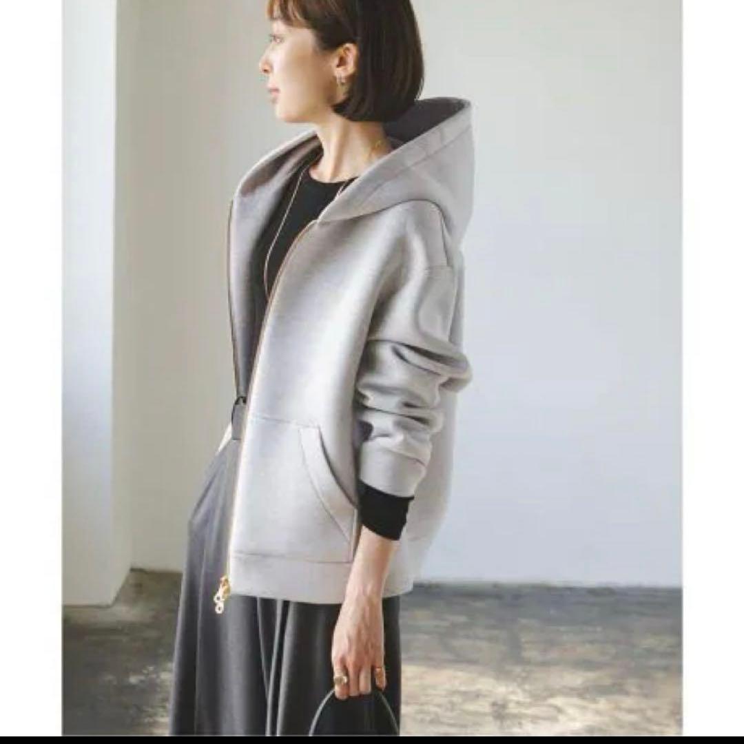 値下げ　NOBLE パーカー ダンボールニットフーデットパーカー