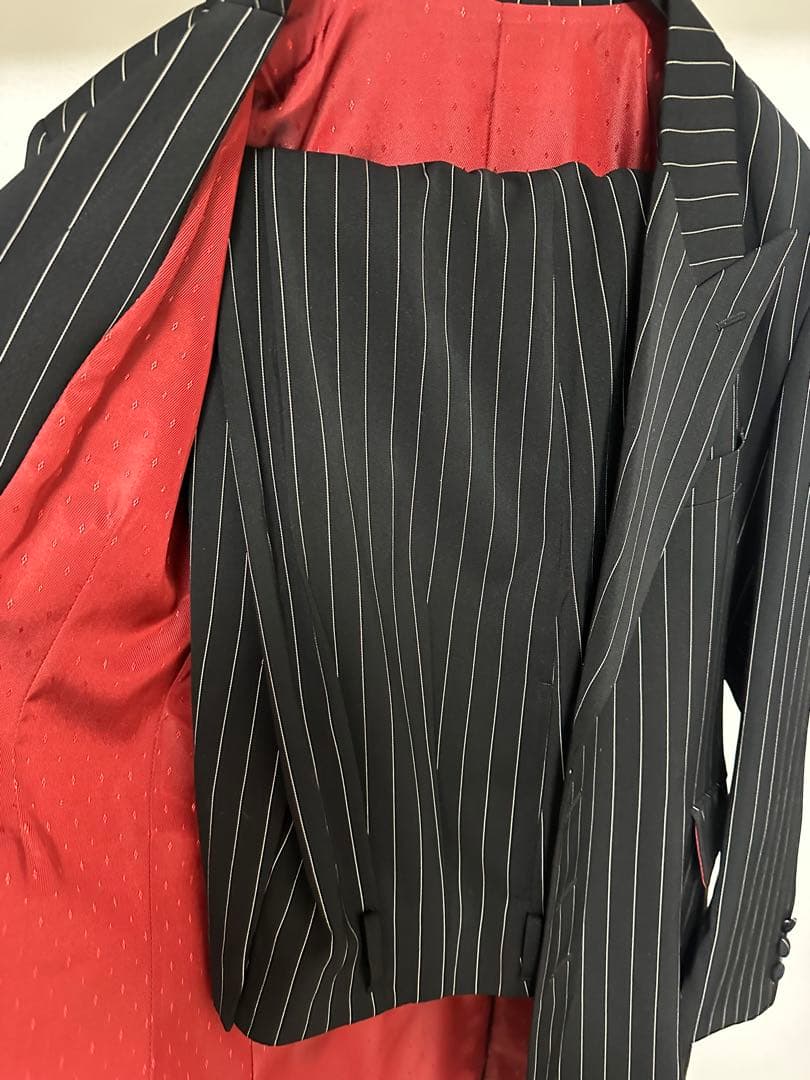 ズートスーツ 上野屋 ブラックストライプ セットアップ Mサイズ